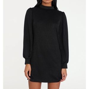 Sanctuary tinsel knit black sparkle dress